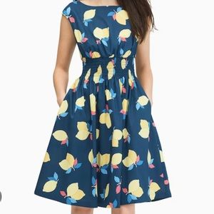 Kate Spade Blue Dress with Yellow and Pink Floral Print